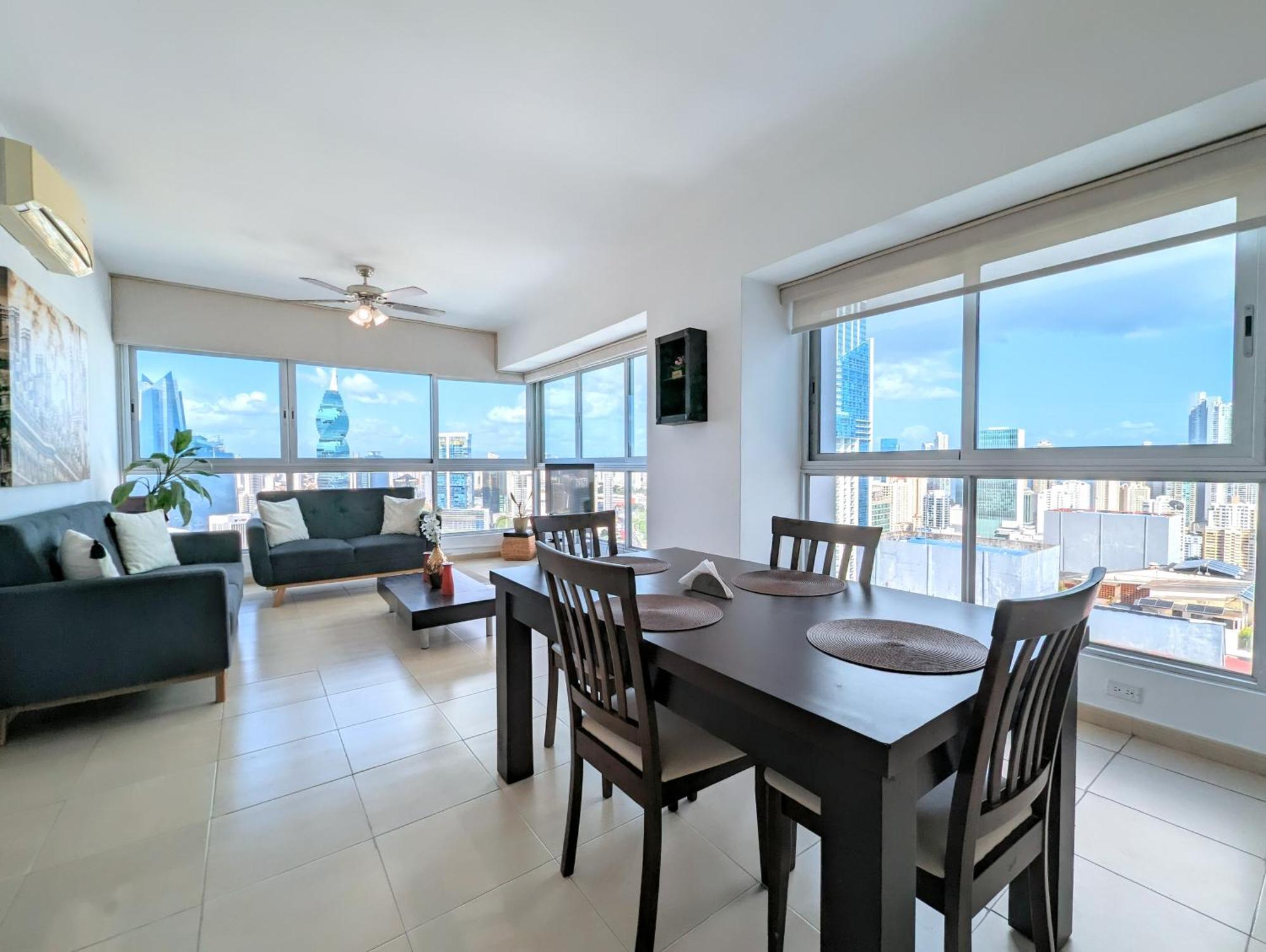 Yc 3602 L Apartamento 2Br En Av Balboa Kota Panama Bagian luar foto