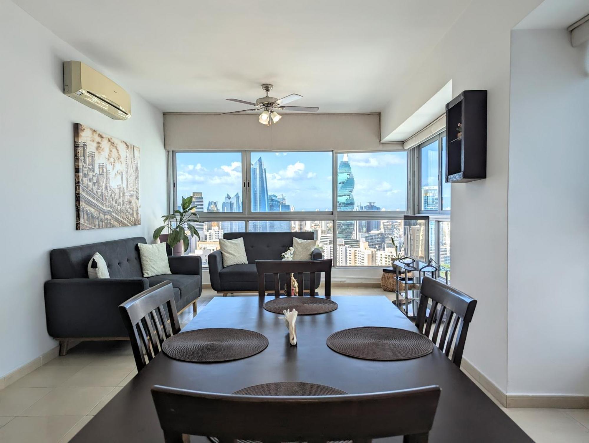 Yc 3602 L Apartamento 2Br En Av Balboa Kota Panama Bagian luar foto